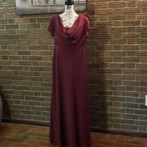Sz 18 Michaelangelo burgundy long dress